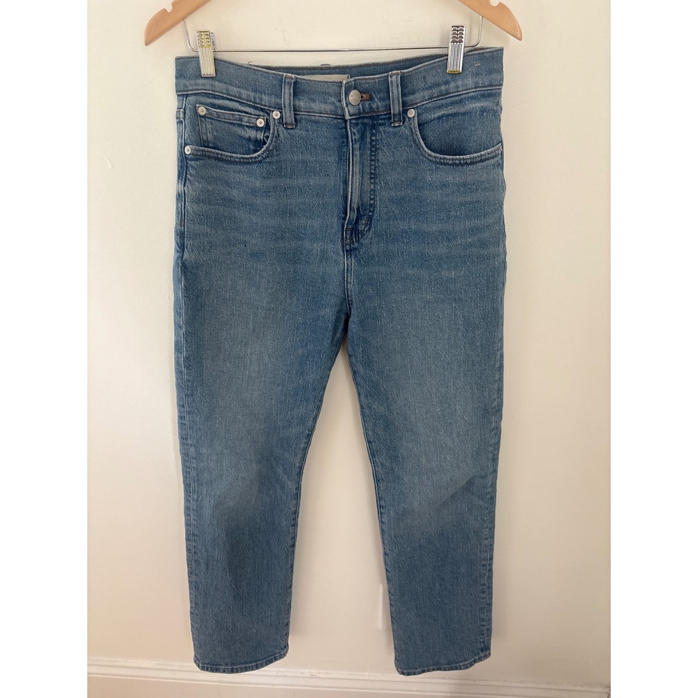 Madewell 90s Straight Leg Jeans Medium Wash High Rise Size 28